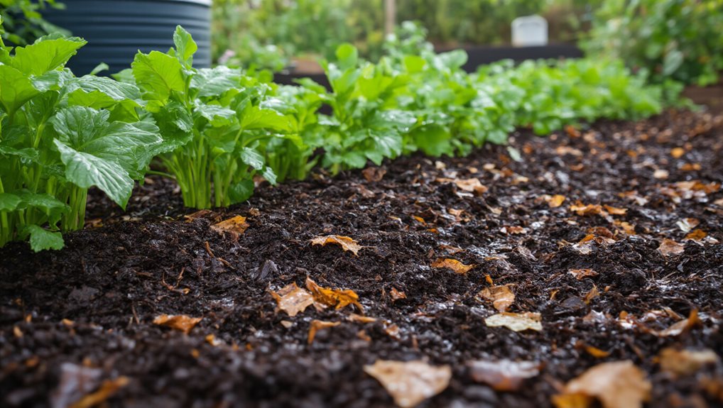 compost boosts raised bed moisture retention