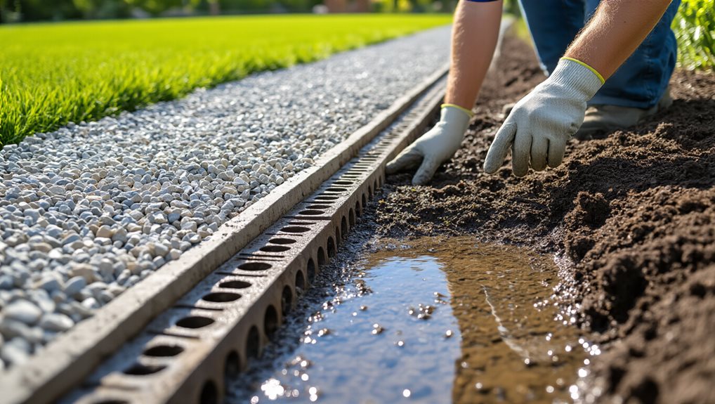 diy yard drainage permeability aerate amend drain plant