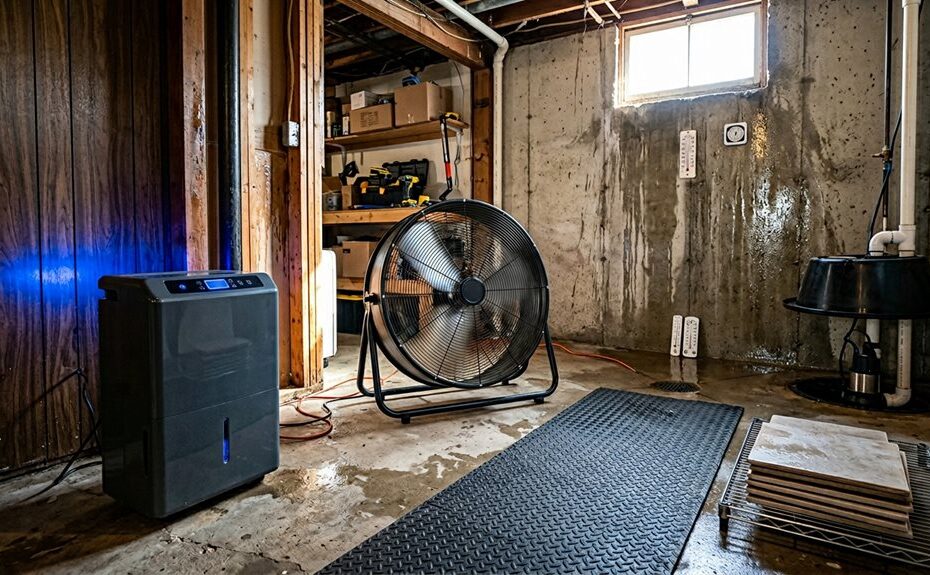 dry basement quickly and dampness