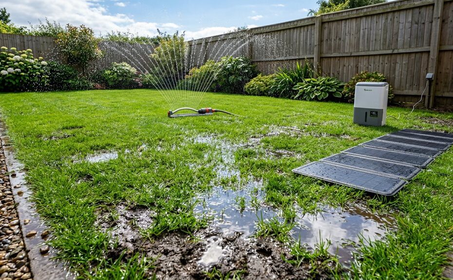 dry out soggy lawn quickly