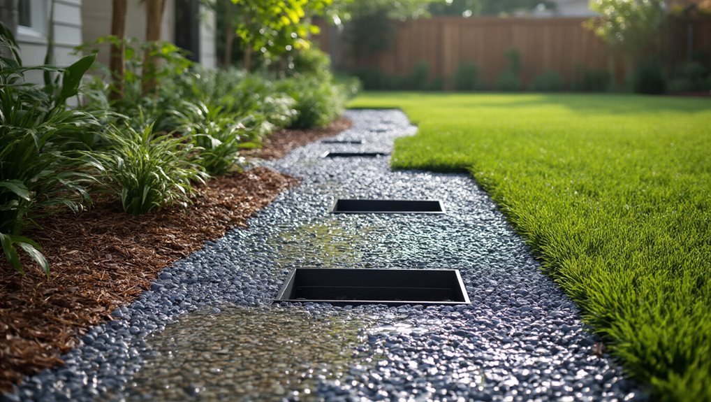 dry wells and swales drainage solution