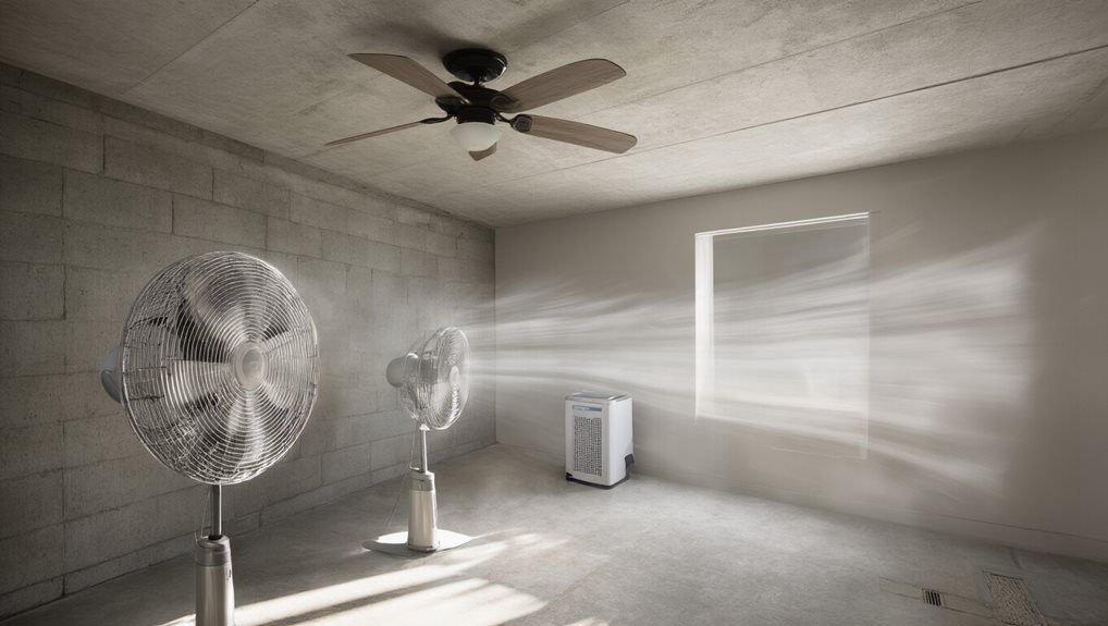 exhaust supply axial fans circulate moisture