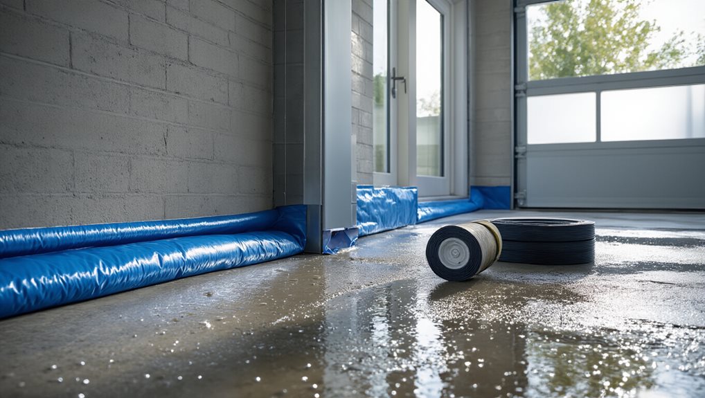 flood barriers seal garage entrances locally