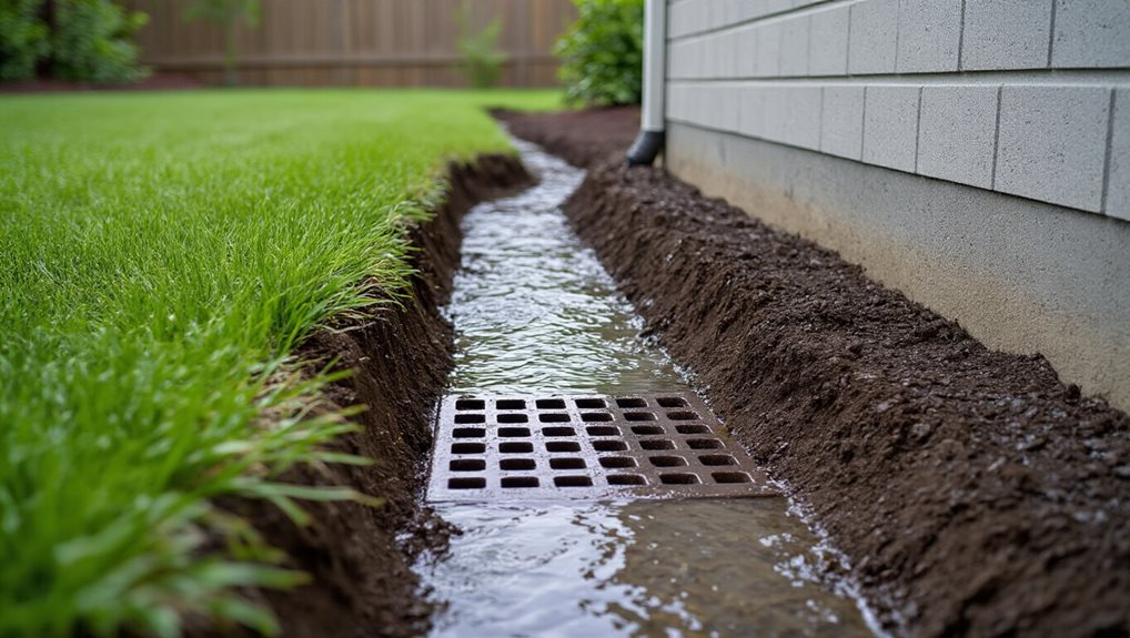 grading directs water away effectively