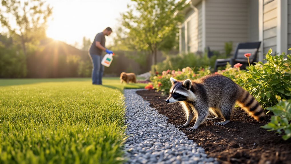grub control reduces raccoon food sources