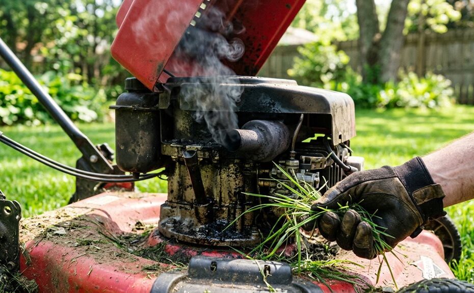 lawn mower smoking causes and fixes