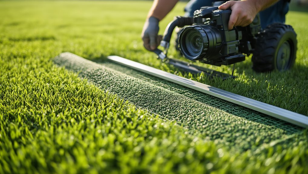 leveling lawn without removing grass