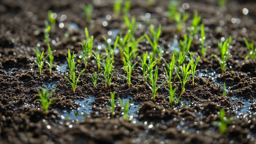 light mist damp top layer