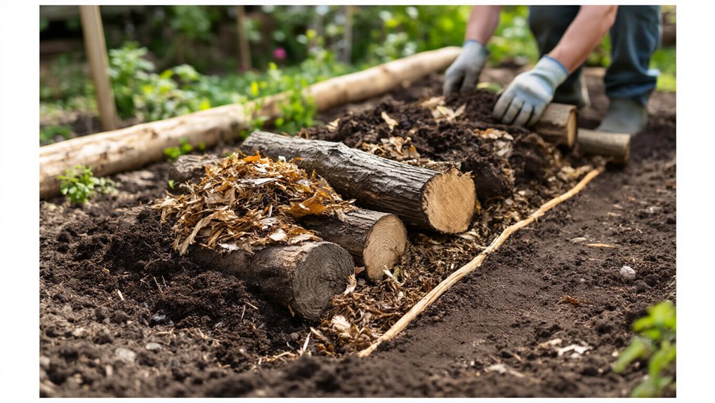 logs and kitchen waste bed foundation