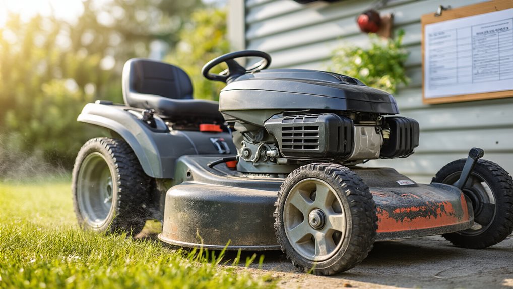 maintenance prevents mower burning smells