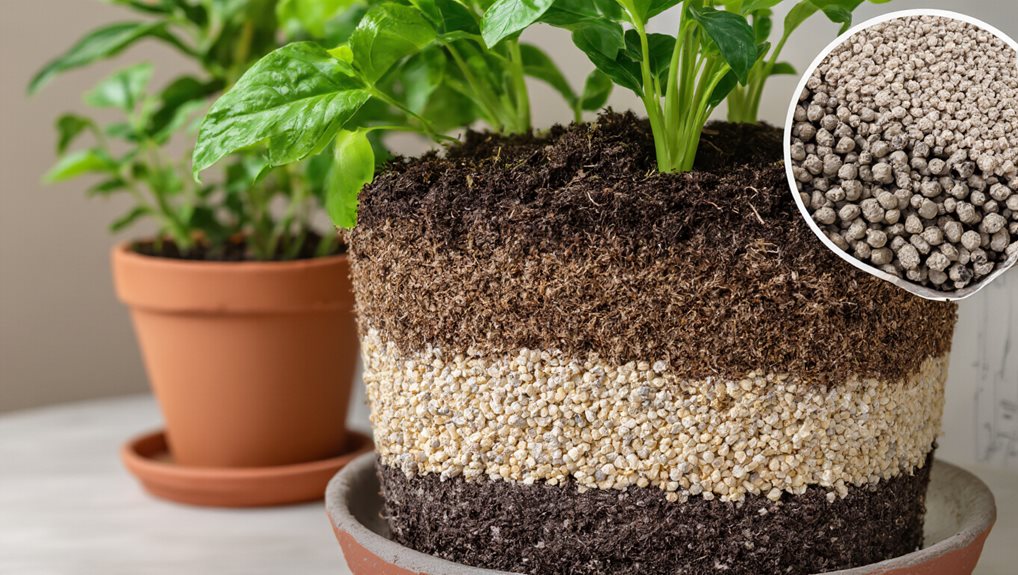 matching pot size to drainage materials