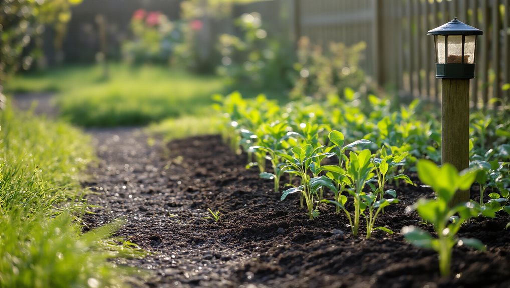 move feeders farther from garden edges