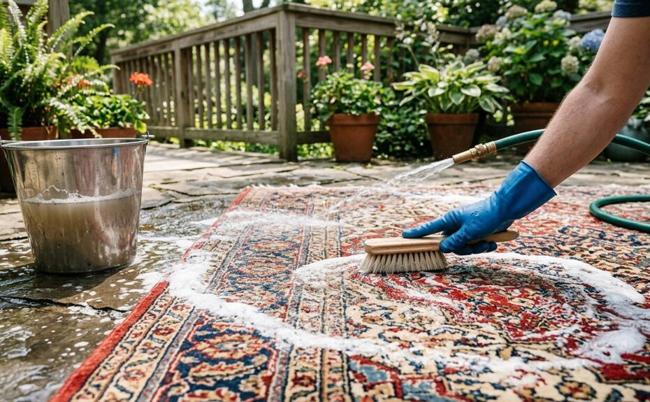 outdoor rug cleaning tips without damage