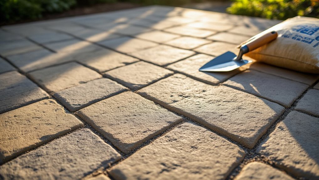 polymeric sand seals patio joints