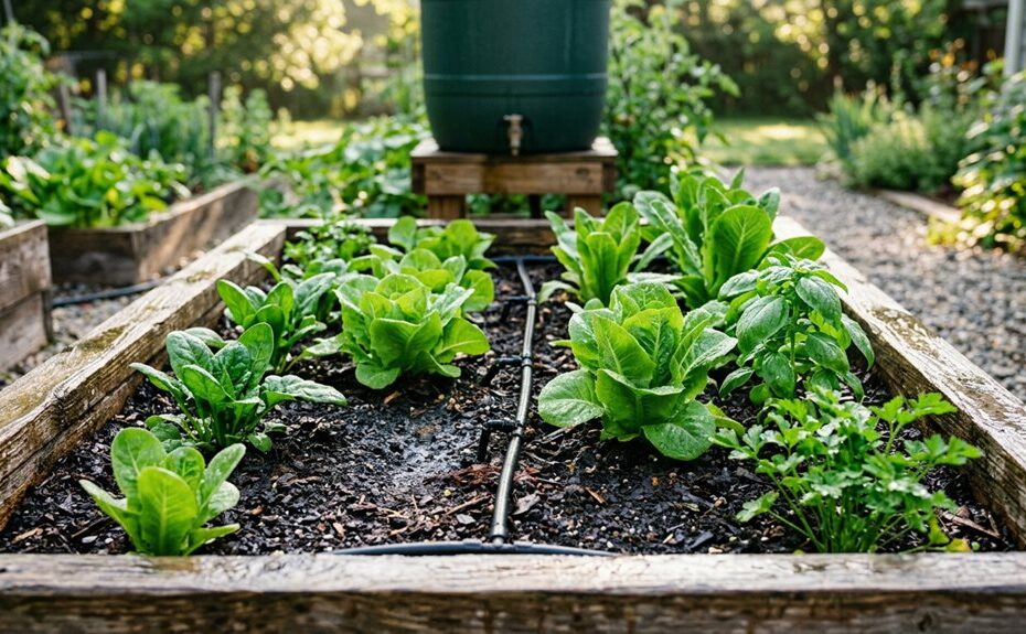 prevent raised bed soil moisture loss