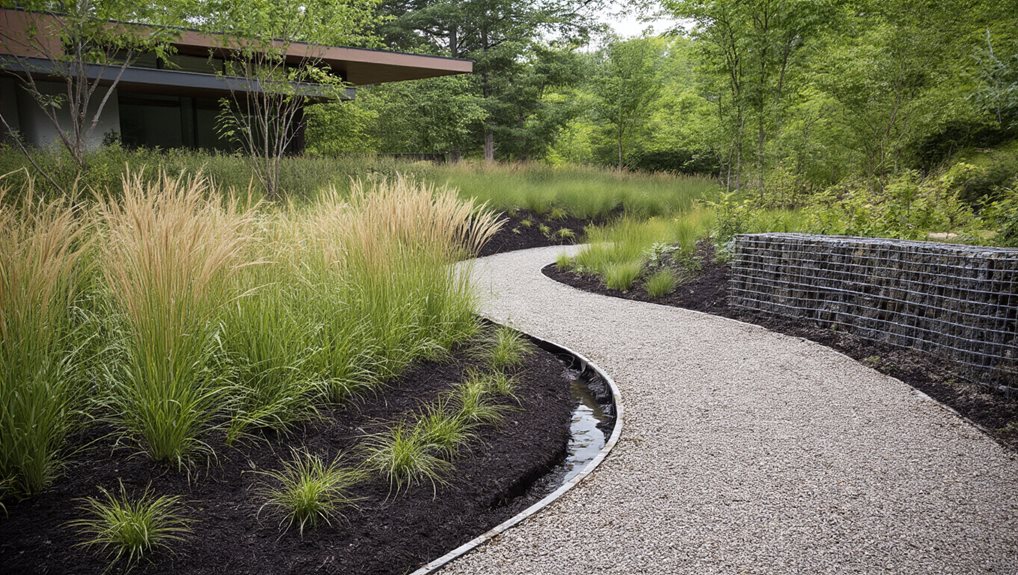 rain garden diverts runoff effectively