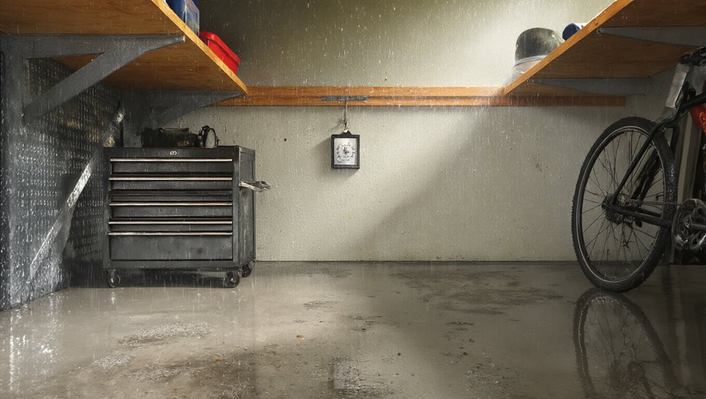 rainstorm humidity infiltrates garage