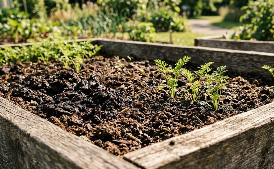raised vegetable bed soil loamy nutrient rich
