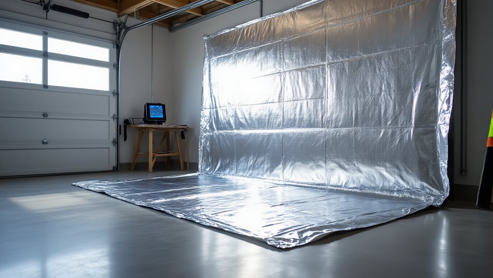 reflective foil reduces radiant heat