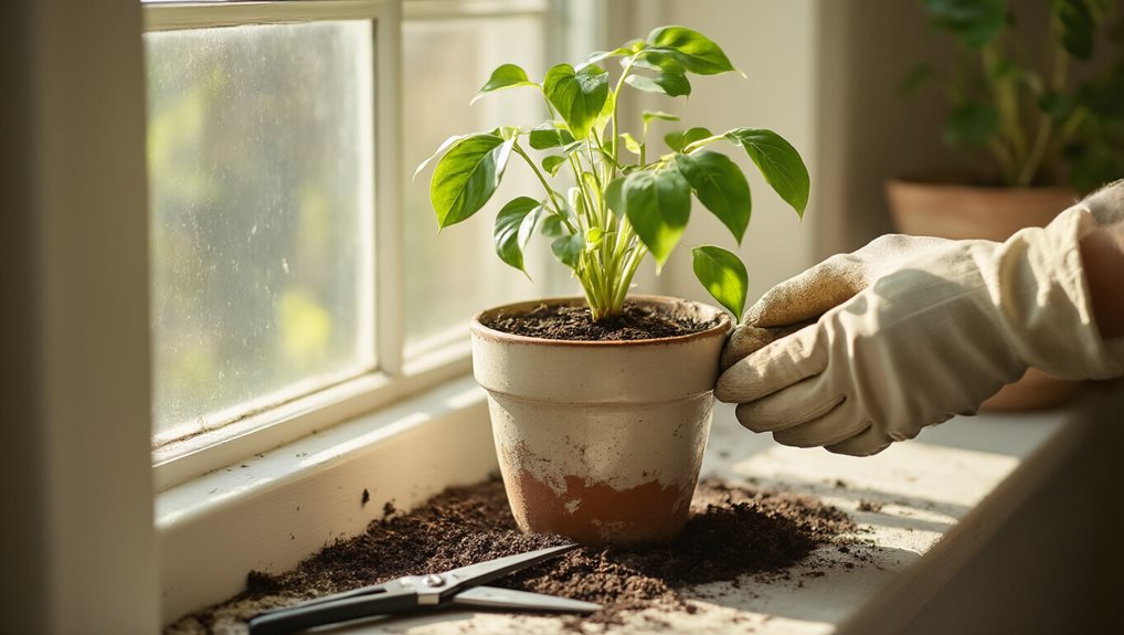 repot refresh soil promote growth