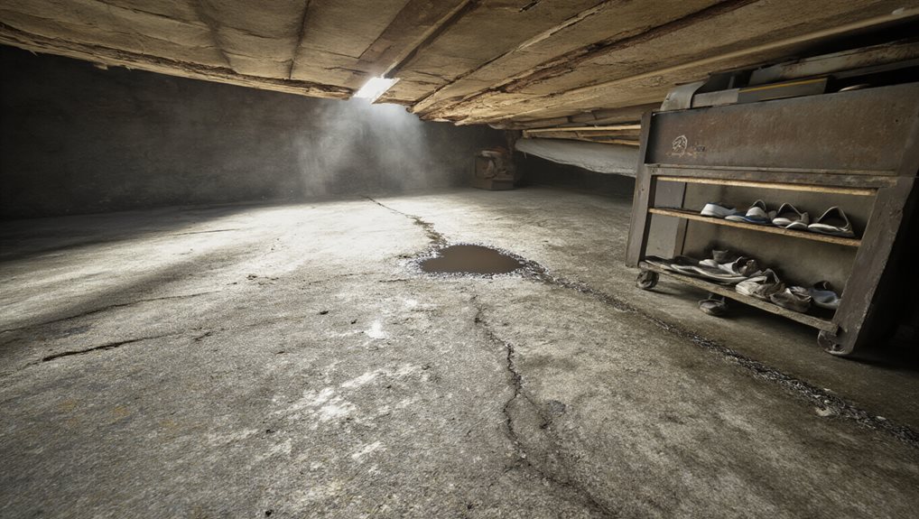 roof leaks and floor cracks fuel humidity