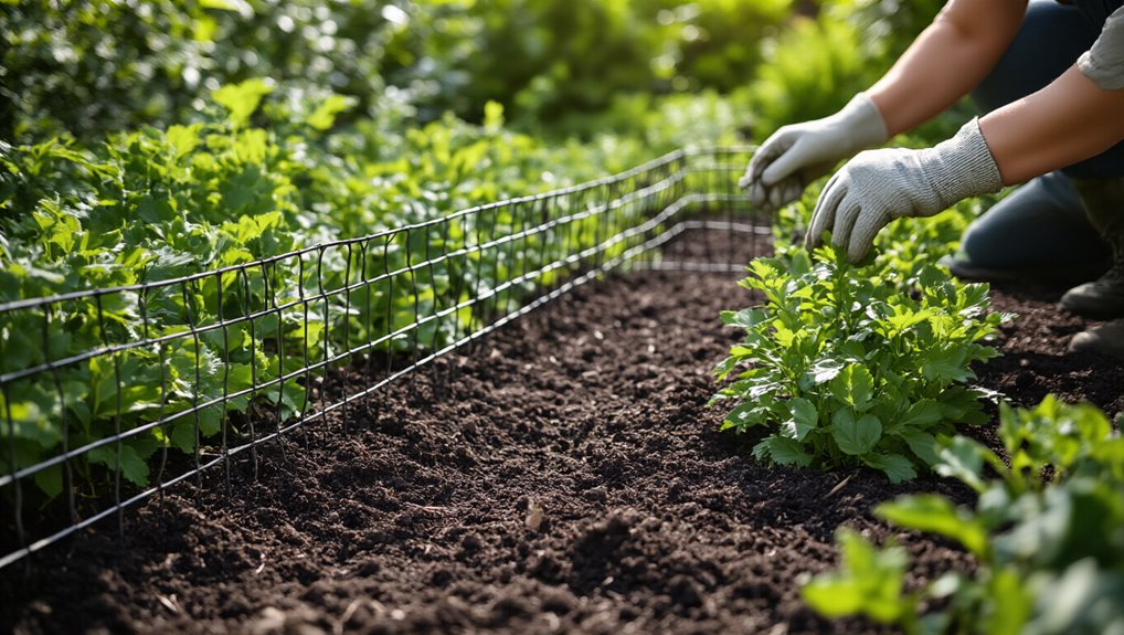three foot woven wire barrier buried