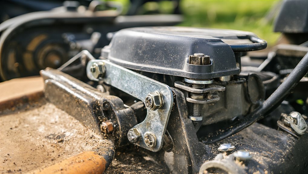 tighten mounts secure fasteners