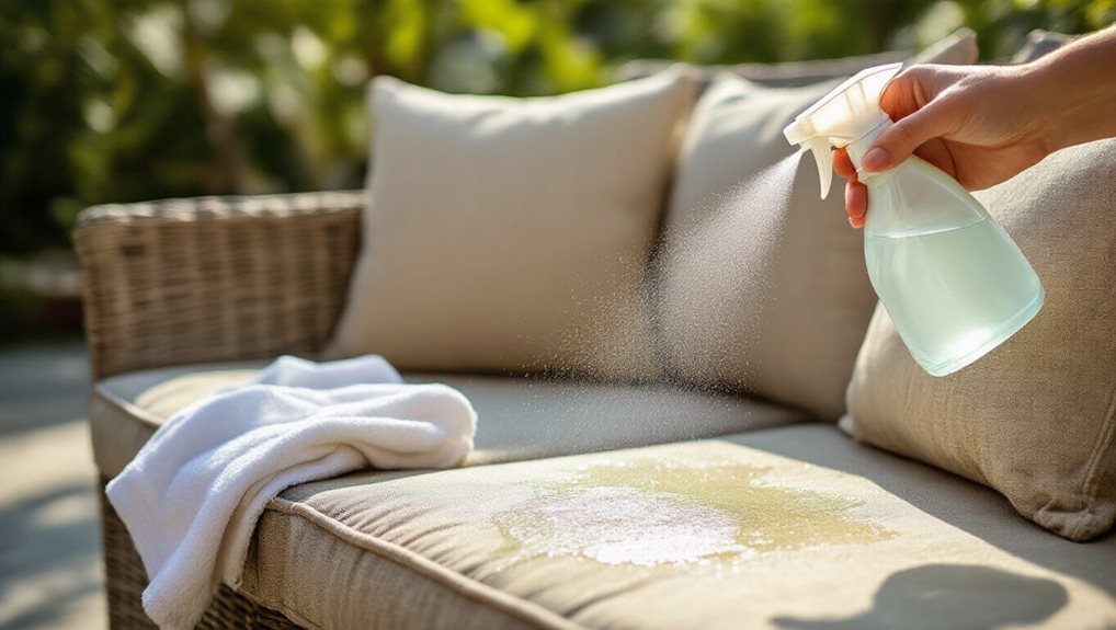 vinegar water stain treatment cushion care