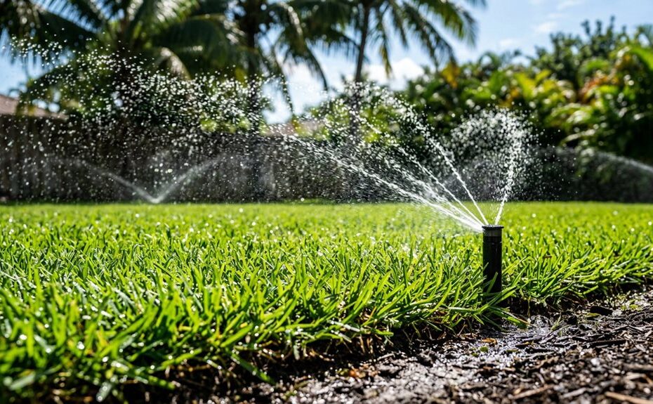 water lawn during hot weather carefully