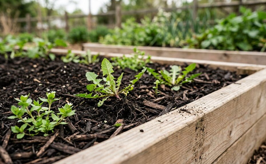 weed suppression in raised beds