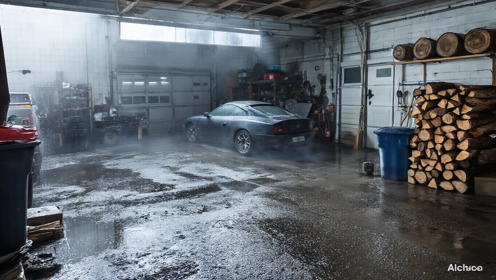 wet car emissions and damp wood humidity