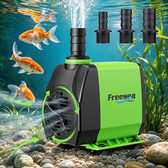 FREESEA 800GPH Adjustable Pond Pump for Water Circulation