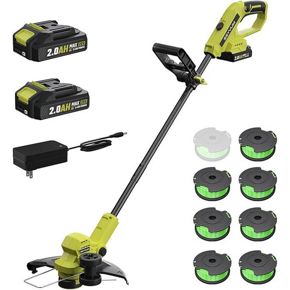 SEYVUM 20V Cordless 12-inch String Trimmer with Batteries