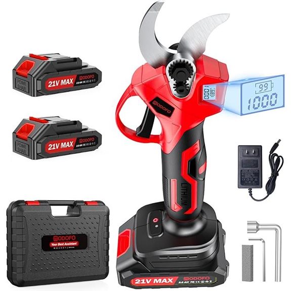 Upgraded Cordless Electric Pruning Shears with LCD Display