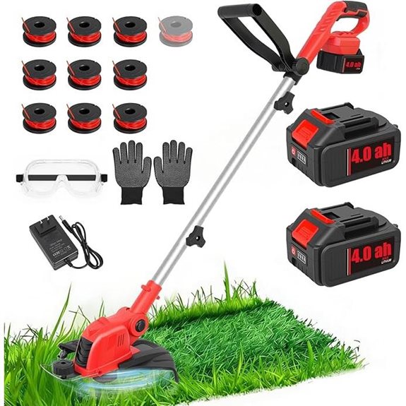 21V Cordless Weed Wacker & Edger with Batteries