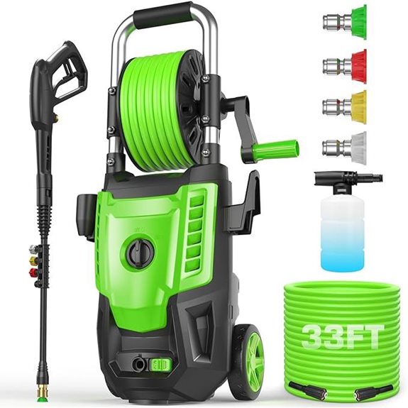 Electric Pressure Washer 5000 PSI with Nozzles & Foam Cannon