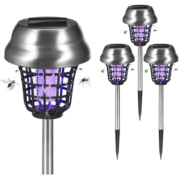 4PCS Solar Mosquito Zapper Outdoor Insect Trap