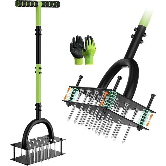 Grenebo Lawn Aerator with 16 Spikes Pre-Assembled