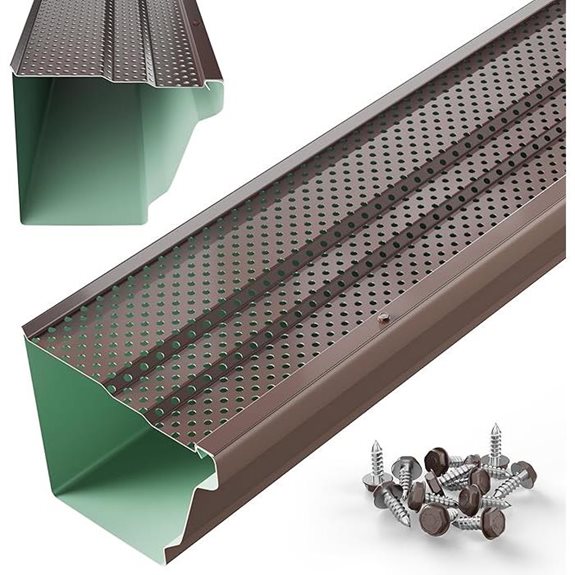 6 Leaf Gutter Guards (200 Feet Royal Brown)