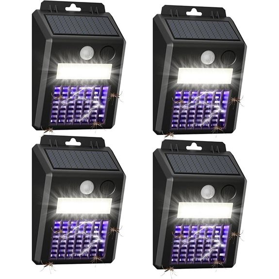 4-Pack Solar Bug Zapper with Motion Sensor