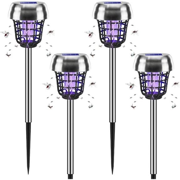 Solar Bug Zapper & Mosquito Trap (4 Pack)