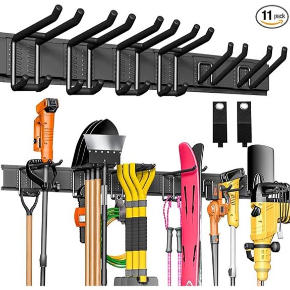Garage Tool Organizer Wall Mount with Hooks