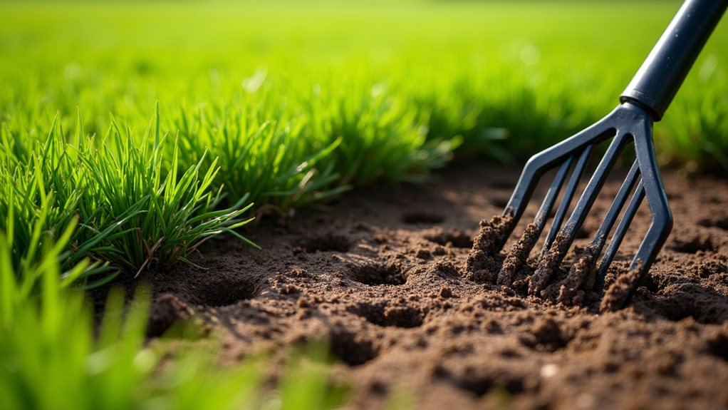aerate dethatch improve lawn