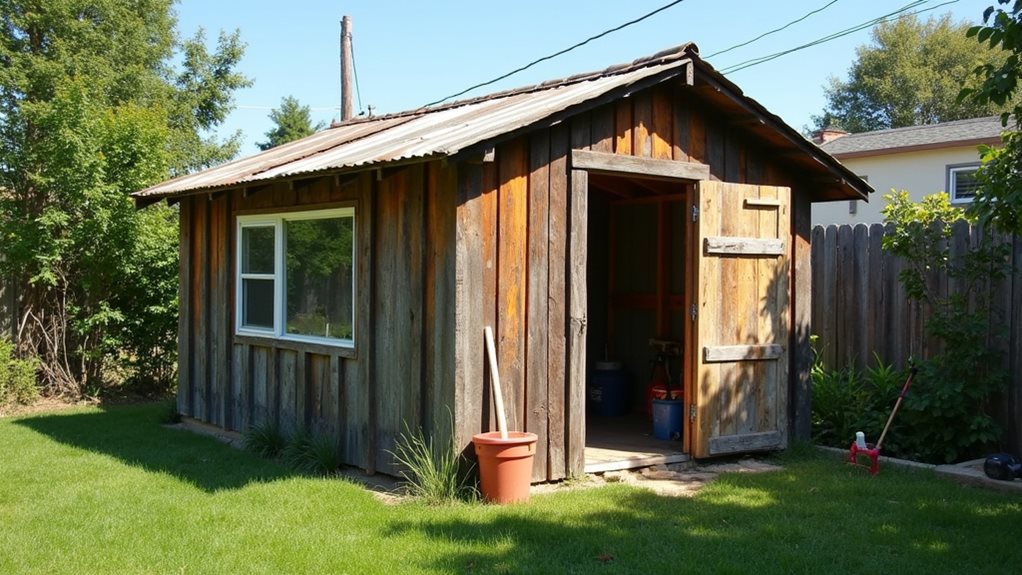 affordable recycled garden shed