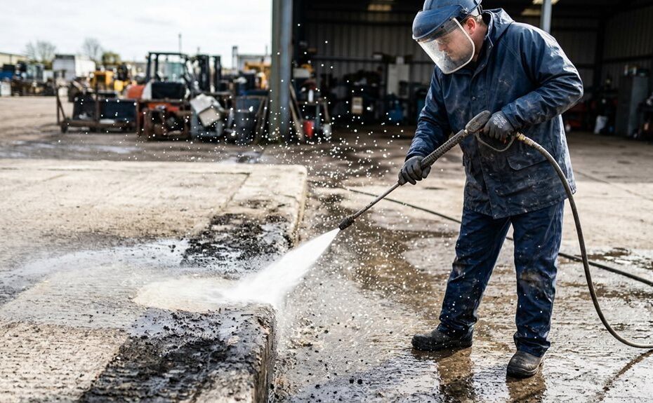 concrete cleaning pressure requirements