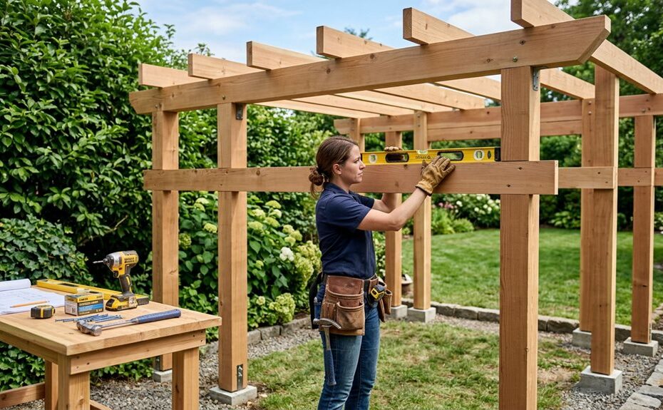 constructing a decorative outdoor structure