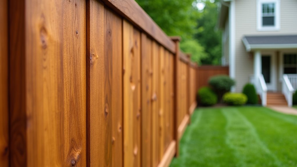 fence stain color selection