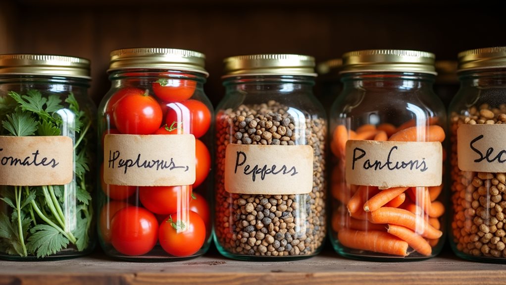 organize label store seeds