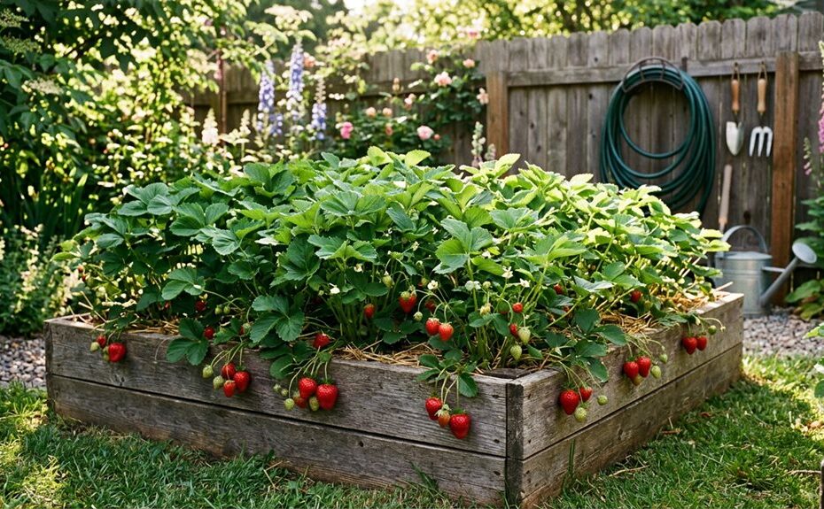plant strawberries in raised beds