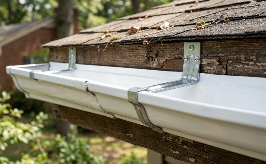 secure and realign gutter